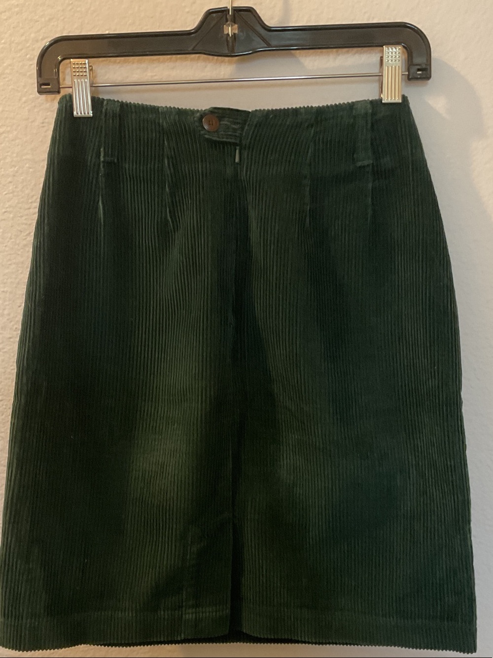 Eddie Bauer Dark Green Corduroy Pencil Skirt